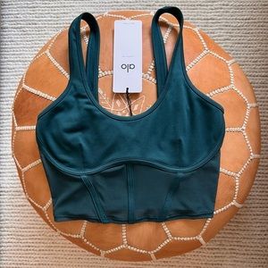 ALO YOGA Airbrush Mesh Corset Tank